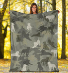 Bullmastiff Camo Blanket