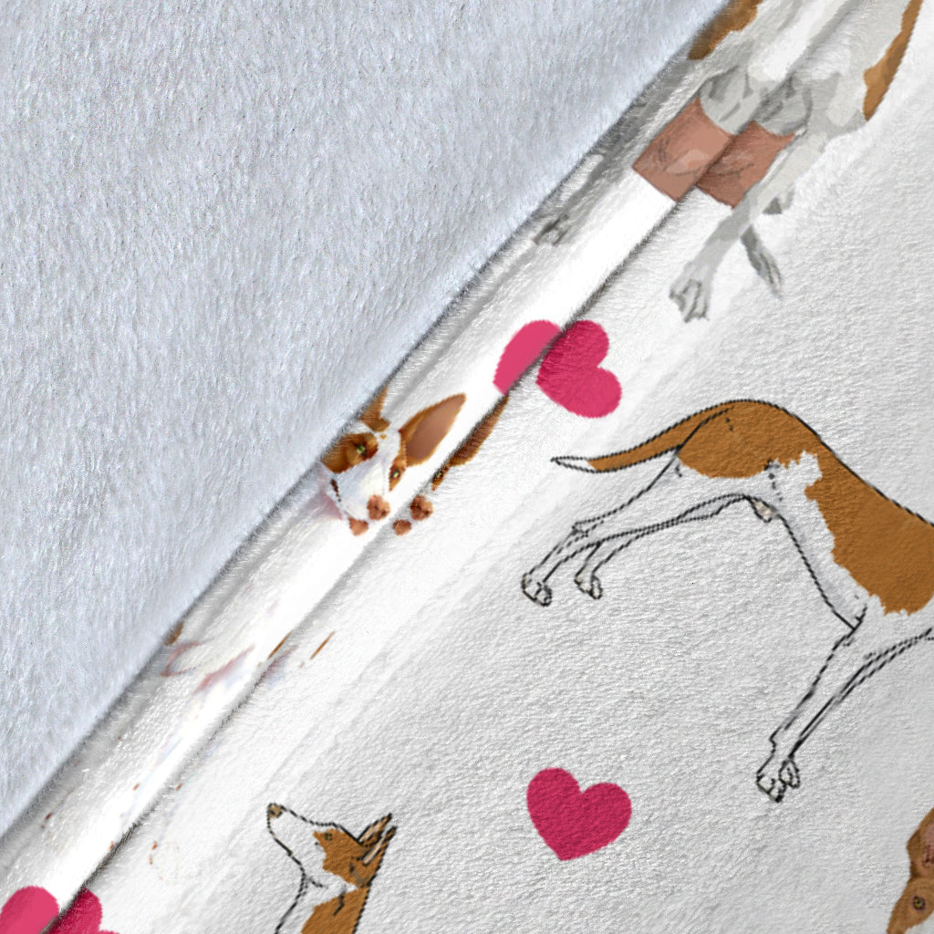 Ibizan Hound Heart Blanket