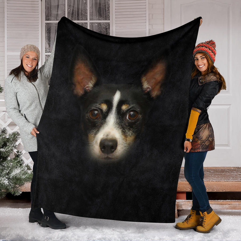 Rat Terrier Face Hair Blanket