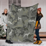 Italian Greyhound Camo Blanket