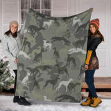 Italian Greyhound Camo Blanket