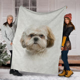 Shih Tzu Face Hair Blanket