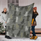 Staffordshire Bull Terrier Camo Blanket