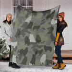 Rough Collie Camo Blanket