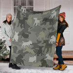 Bull Terrier Camo Blanket