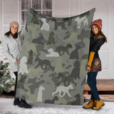 Bedlington Terrier Camo Blanket