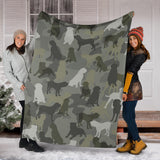 English Mastiff Camo Blanket