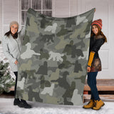 Afghan Hound Camo Blanket