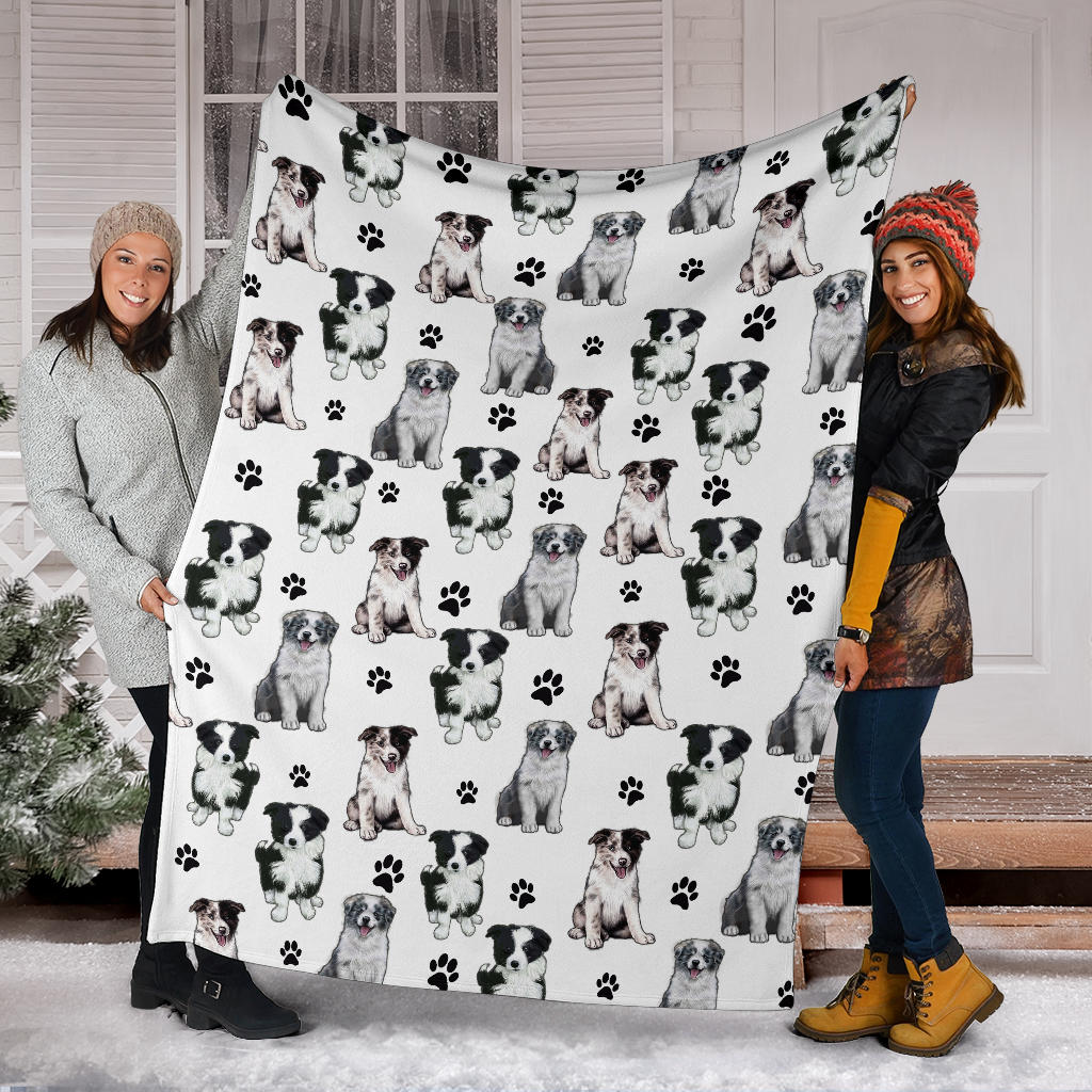 Border Collie Paw Blanket