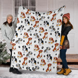 Australian Shepherd Paw Blanket