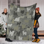 Tibetan Terrier Camo Blanket