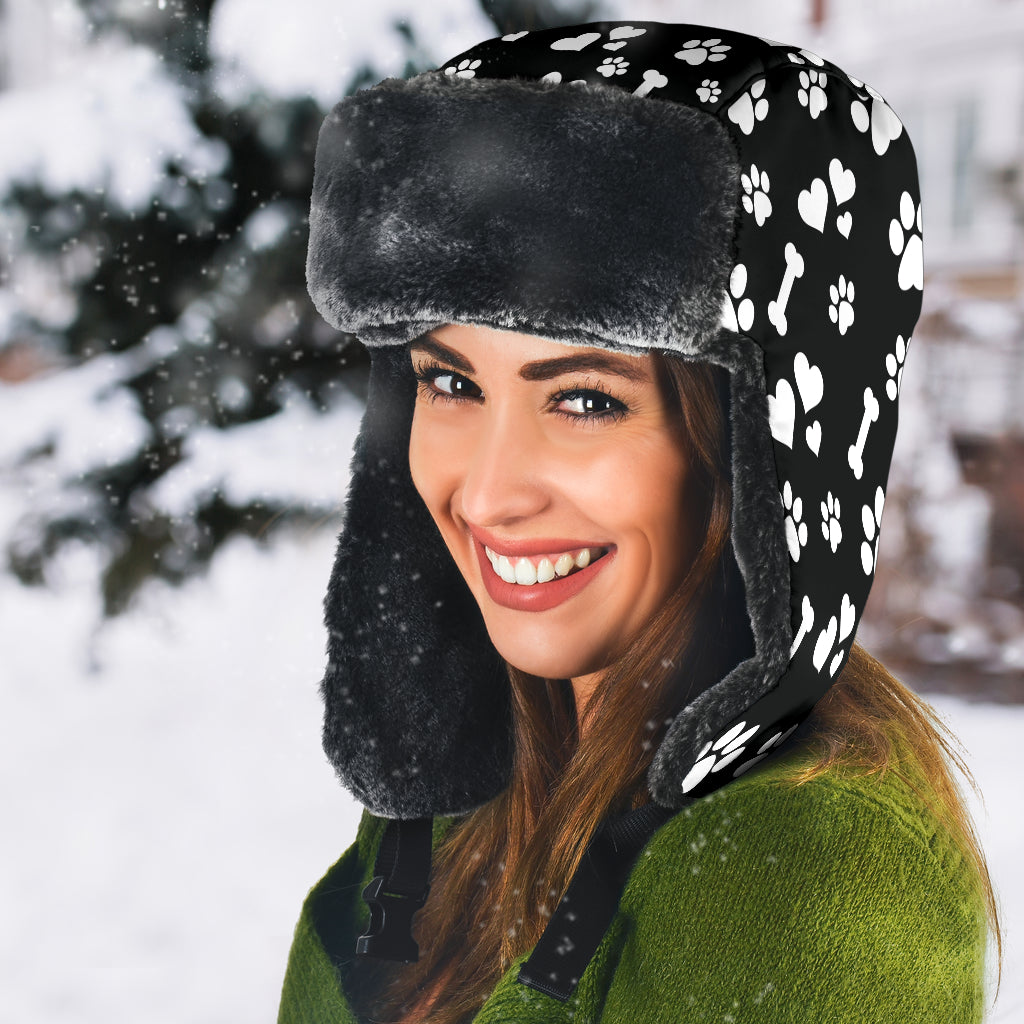 Women's Paw Prints Trapper Hat