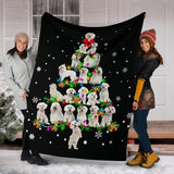 Maltese Christmas Tree Blanket