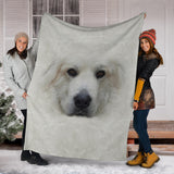 Great Pyrenees Face Hair Blanket