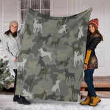 Rat Terrier Camo Blanket