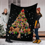 Wirehaired Vizsla Christmas Tree Blanket