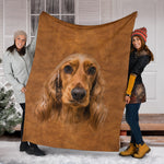 English Cocker Spaniel Face Hair Blanket