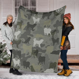 Tibetan Mastiff Camo Blanket