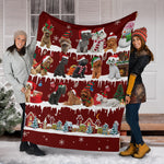 Poodle Snow Christmas Blanket