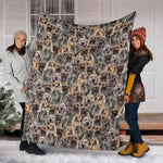 Pyrenean Shepherd Full Face Blanket