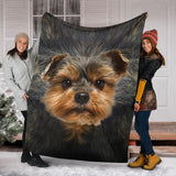 Yorkshire Terrier Face Hair Blanket