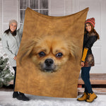 Pekingese Face Hair Blanket