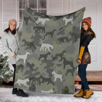 Giant Schnauzer Camo Blanket