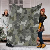 Cairn Terrier Camo Blanket