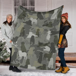 Bernese Mountain Dog Camo Blanket