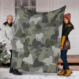 American Cocker Spaniel Camo Blanket