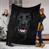 Black Lab Face Hair Blanket