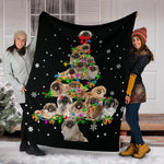 Pekingese Christmas Tree Blanket