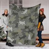 Alaskan Dog Camo Blanket