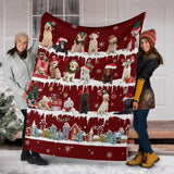 Labrador Retriever Snow Christmas Blanket