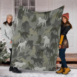 Dogo Argentino Camo Blanket