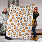 Shiba Inu Paw Blanket