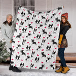 Boston Terrier Heart Blanket