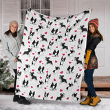 Boston Terrier Heart Blanket