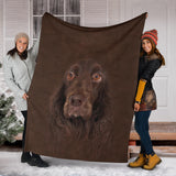 Field Spaniel Face Hair Blanket