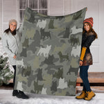 Australian Terrier Camo Blanket