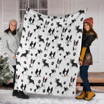 Boston Terrier Paw Blanket