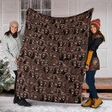 Irish Water Spaniel Full Face Blanket