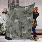 Black Russian Terrier Camo Blanket