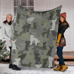 Chinese Crested Dog Camo Blanket