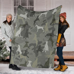 Doberman Pinscher Camo Blanket