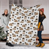 Pekingese Paw Blanket