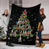 Whippet Christmas Tree Blanket