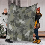 American Staffordshire Terrier Camo Blanket