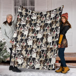 Border Collie Full Face Blanket