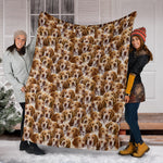 French Spaniel Full Face Blanket